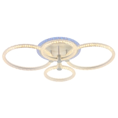 Светодиодная диммируемая люстра Profit Light с ПДУ 8024/2+2 WHT 93W+7W RGB
