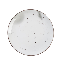 Тарелка плоская DOTS white, d=20 см Porvasal