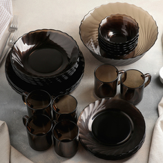 Столовый набор Ocean Eclipse, 31 предмет, цвет коричневый Luminarc