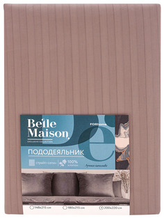 Пододеяльник Belle Maison Ash полутораспальный страйп-сатин 148x215 см пыльно-лиловый No Brand