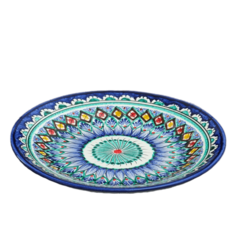 Тарелка плоская Риштанская Керамика 25см микс Shafran