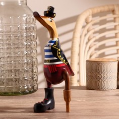 Сувенир дерево "Утка Пират" 13х9х27 см Sima-Land