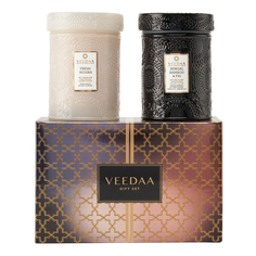 Набор свечей ароматических в банке Veedaa Mandala Glass Duo Gift Set Style 1 2 шт