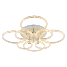 Светодиодная диммируемая люстра Profit Light с ПДУ 8024/4+4 WHT 186W+8W RGB