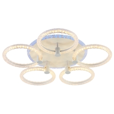 Светодиодная диммируемая люстра Profit Light с ПДУ 8024/5 WHT 90W+8W RGB