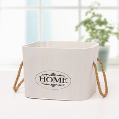 Короб для хранения Home, 20?20?15 см, цвет белый Доляна