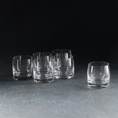 Набор стаканов для виски Идеал, 6 шт, 230 мл, хрустальное стекло Crystal Bohemia
