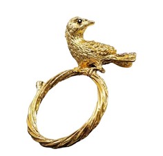 Кольцо для салфетки Nature Птица, 6?4,5?1,5 см, цвет золотой No Brand