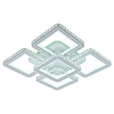 Потолочная светодиодная люстра Profit Light 8048/4+1 WHT 300W+10W RGB диммируемая с ПДУ