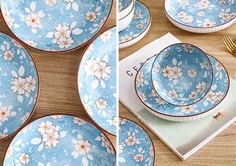 Тарелка ZDK Kitchen Japanese Collection цвет голубой D18см