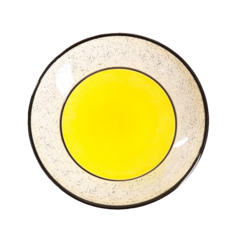 Тарелка "Персия", глубокая, керамика, желтая, 20 см, 550 мл, Иран