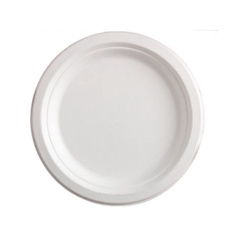 Тарелка одноразовая ECO, d=17,2 см, круглая, из сахарного тростника, цвет белый No Brand