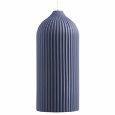 Свеча декоративная ярко-синего цвета из коллекции edge, 16,5см Tkano
