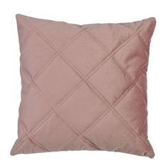 Подушка декоративная на молнии со съемной наволочкой из велюра, 40х40 см, розовый Chiedocover