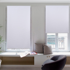 Штора рулонная Механика. Блэкаут, 60?180 см с учётом креплений 3,5 см цвет белый No Brand