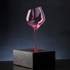 Бокал для вина Magistro «Иллюзия», 550 мл, 10?24 см, цвет розовый