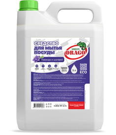 Средство для мытья посуды эко гель 5л с ароматом Лаванды Green Drago