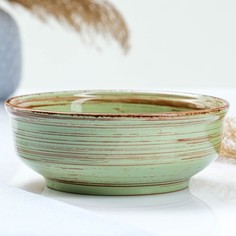 Миска "Русская" средняя, 18см, мята Борисовская керамика