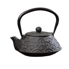 Чайник чугунный «Джана», 900 мл, с ситом, цвет чёрный Доляна