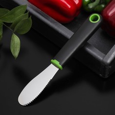 Нож для масла Доляна Lime, 20?3 см, цвет чёрно-зелёный