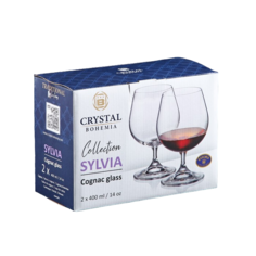 Набор стаканов для бренди Sylvia, 400 мл, 2 шт Crystalite Bohemia