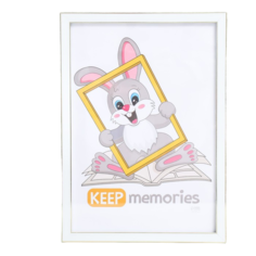 Фоторамка пластик "Акварель" 21х30 см, белый, с ножкой Platinum