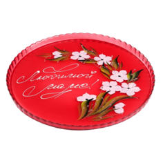 Поднос Любимой маме! красный No Brand