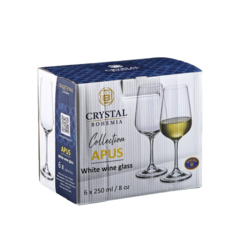 Набор бокалов для белого вина Apus, 250 мл, 6 шт Crystalite Bohemia