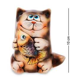 Фигурка керамическая Кот с рыбой АБ-130 113-708406 Art East
