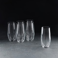 Набор стаканов для воды Клаб, 6 шт, 350 мл, хрустальное стекло Crystal Bohemia