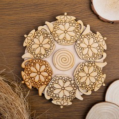 Подставка под горячее Чайник, D=20 см, можжевельник No Brand