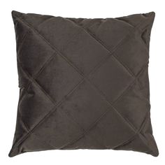 Подушка декоративная на молнии со съемной наволочкой из велюра, 40х40 см, коричневый Chiedocover