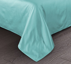 Простыня бесшовная без резинки Текс-Дизайн 180х240, Верде, мако-сатин 300ТС