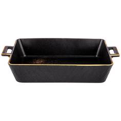 Блюдо для запекания Bronco Midnight gold 30х18х6см 1900мл фарфор 42-377_