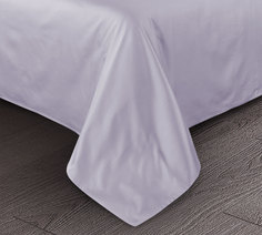 Простыня бесшовная без резинки Текс-Дизайн 240х250, Розовый крем, мако-сатин 300ТС