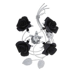 Подсвечник Black Flowers на одну свечу 29 ? 29 ? 19 см No Brand