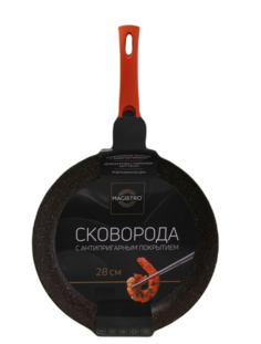 Сковорода кованая Terra 28 см, съемная ручка, индукция Magistro
