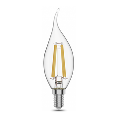 Лампа светодиодная Gauss Basic Filament Е14 4,5 Вт 2700 К свеча на ветру прозрачная