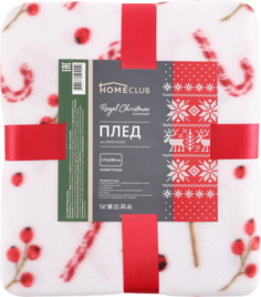 Плед Homeclub Royal Christmas 175 х 200 см флис в ассортименте