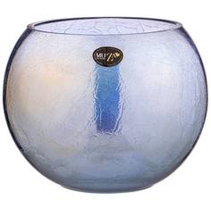 Ваза шар Muza Cracle blue 3л 18х16см стекло (380-639_) Муза
