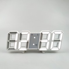 Часы электронные настольные и настенные Цифры, белая индикация, от USB, 9.5 х 23 см No Brand