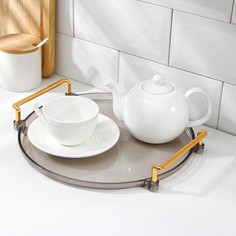 Поднос Mirror, d=27 см, цвет прозрачный No Brand