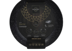 Magistro Сковорода Magistro Warrior, d=24 см, h=47 мм, пластиковая ручка, антипригарное по