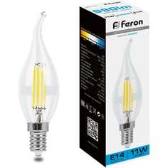 FERON Лампа светодиодная LB-714 Свеча на ветру E14 11W 6400K, 38237