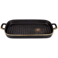 Набор из 4 штук Блюдо с ручками Bronco Midnight gold 28х14.5х3см, фарфор (42-367_4)