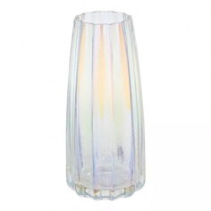 Ваза стеклянная для цветов Полосы 22 см в ассортименте Сима ленд