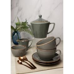 Чайный набор/ Чайный сервиз Porland Seasons, темно-серый, на 2 персоны