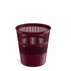 Корзина для бумаг и мусора ErichKrause Marsala, 9 литров, пластик, сетчатая, рубиновая