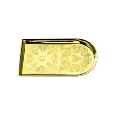 Поднос д/чая с гравир. рисунком латунный Кольчугинский мельхиор