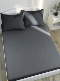 Простынь на резинке Simple House Графитовый 180х200